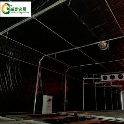 Hot Dip Galvanized Steel Frame Movable Bench Automated Light Deprivation Greenhouse