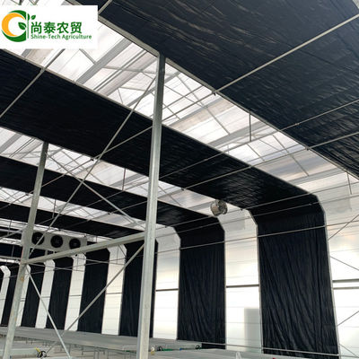 Hot Dip Galvanized Steel Frame Movable Bench Automated Light Deprivation Greenhouse