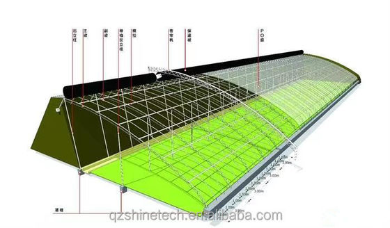 Film Covered Vegetable Greenhouse Three Earth Walls for Winter Heating Single Layer