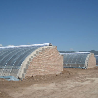 Film Covered Vegetable Greenhouse Three Earth Walls for Winter Heating Single Layer
