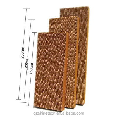 Water Evaporative Cooling Pad For Chicken Farm Hot Dip Galvanized Steel Aluminum Frame