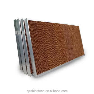 Water Evaporative Cooling Pad For Chicken Farm Hot Dip Galvanized Steel Aluminum Frame