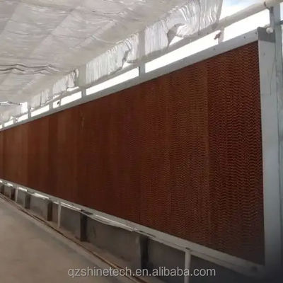 Water Evaporative Cooling Pad For Chicken Farm Hot Dip Galvanized Steel Aluminum Frame